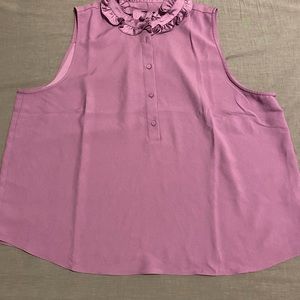 J. Crew Lilac Sleeveless Blouse size 2X